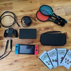Nintendo Switch with accessories and LABO